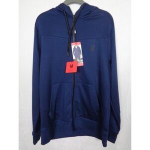 Spyder Mens Full Zip Hoodie Size M Navy Blue Active Performance Jacket New